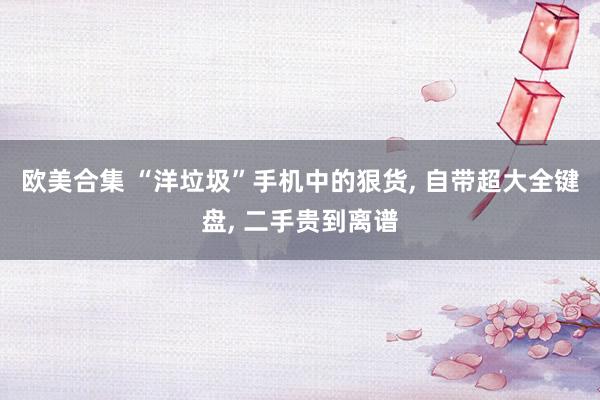 欧美合集 “洋垃圾”手机中的狠货， 自带超大全键盘， 二手贵到离谱